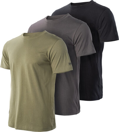 Męska koszulka z krótkim rękawem Magnum MAGNUM BASIC T-SHIRT 3-PACK olivine/forged iron/black rozmiar S